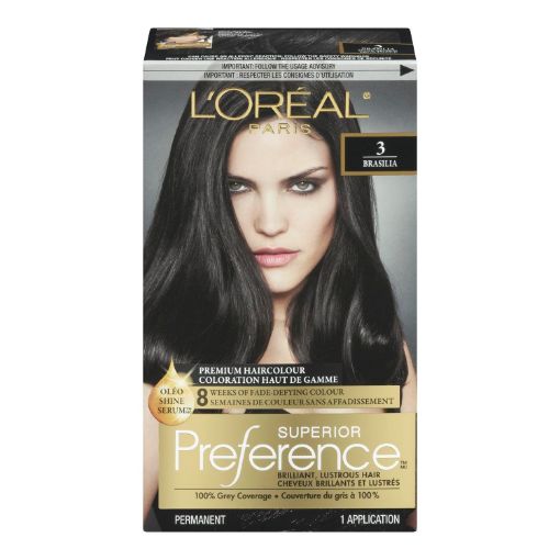 Picture of LOREAL PREFERENCE HAIR COLOUR - DARK BROWN #3                              