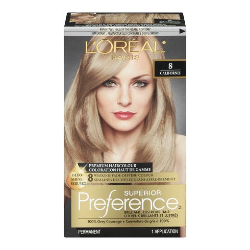 Picture of LOREAL PREFERENCE HAIR COLOUR - MEDIUM BLONDE #8                           