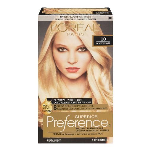 Picture of LOREAL PREFERENCE HAIR COLOUR - VERY LIGHT BLONDE #10                      