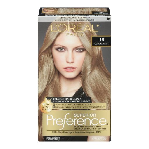 Picture of LOREAL PREFERENCE HAIR COLOUR - MEDIUM ASH BLONDE #18                      
