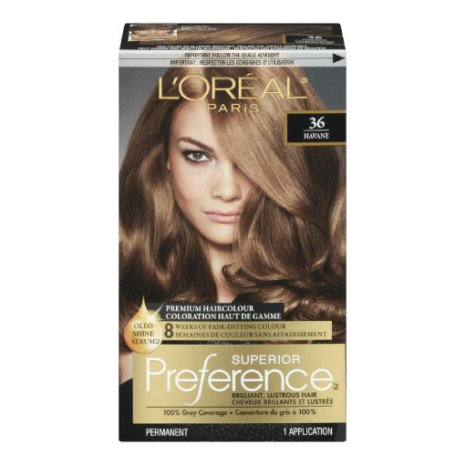 Picture of LOREAL PREFERENCE HAIR COLOUR - GOLDEN BROWN #36                           