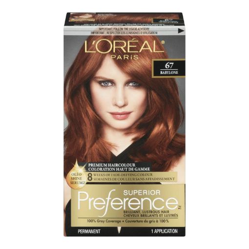 Picture of LOREAL PREFERENCE HAIR COLOUR - LIGHT AUBURN #67                           