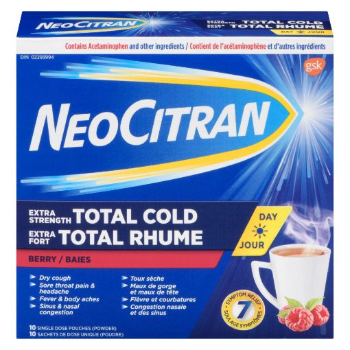 Picture of NEO CITRAN TOTAL COLD EXTRA STRENGTH - NON-DROWSY - BERRY 10S