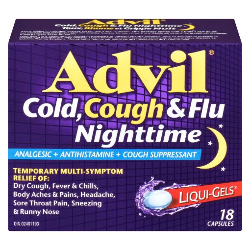 Picture of ADVIL COLD, COUGH and FLU NIGHTTIME 18S