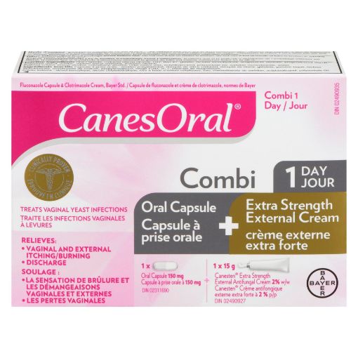 Picture of CANESORAL COMBI-PAK W 1 ORAL CAPSULE and 1 XSTR EXTERNL CREAM 15GR