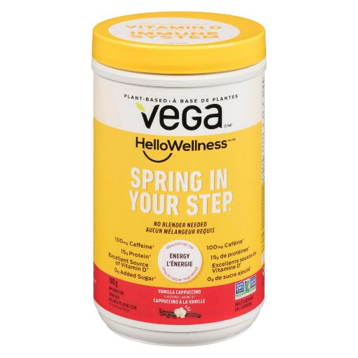 Picture of VEGA HELLO WELLNESS SPRING IN YOUR STEP - VANILLA CAPPUCCINO 390GR