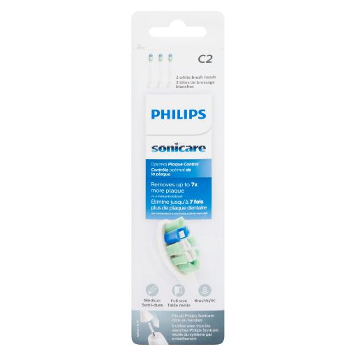 Picture of PHILIPS SONICARE C2 OPTIMAL PLAQUE CONTROL TOOTHBRUSH HEADS HX9023/92 3S   