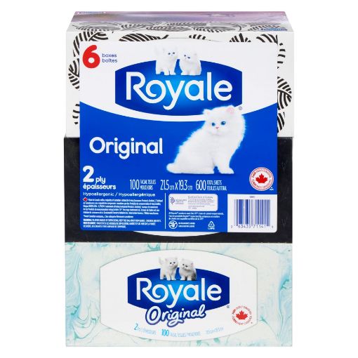Picture of ROYALE 2PLY FACIAL TISSUE 6X100S