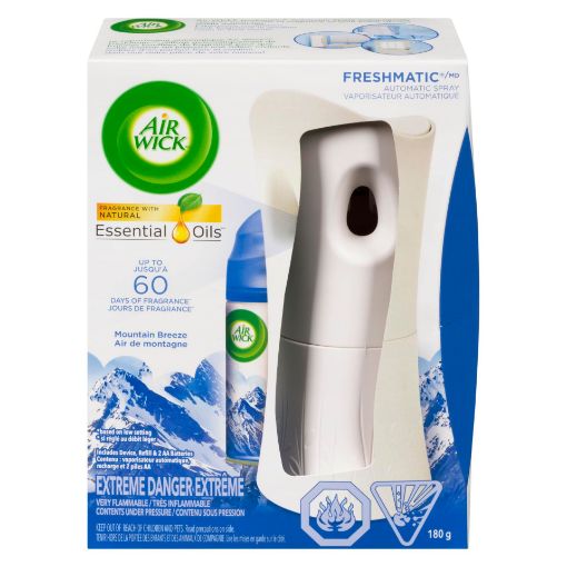 Picture of AIRWICK FRESHMATIC STARTER KIT - ODOUR STOP MOUNTAIN BREEZE 180GR          