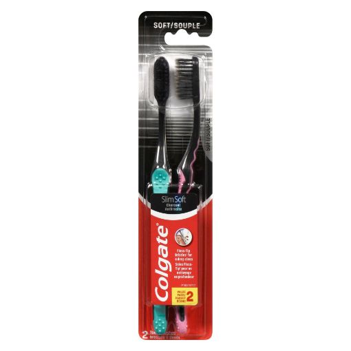 Picture of COLGATE SLIM CHARCOAL TOOTHBRUSH - SOFT 2S                                 