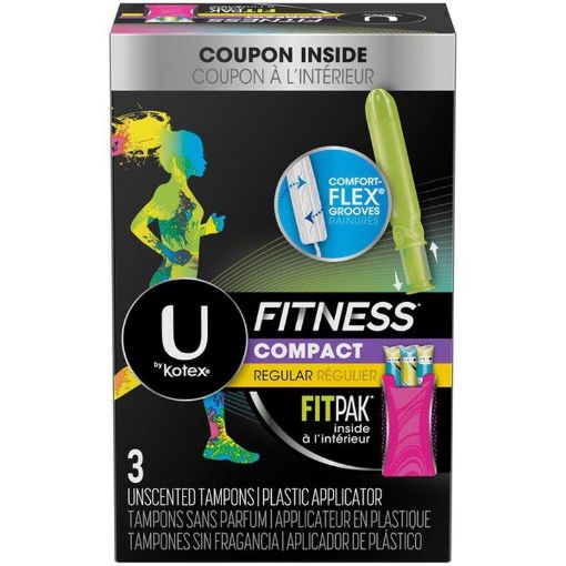 Picture of U BY KOTEX SUPER PREMIUM PLUS FITNESS TAMPONS REGULAR ABSORBENCY 3S