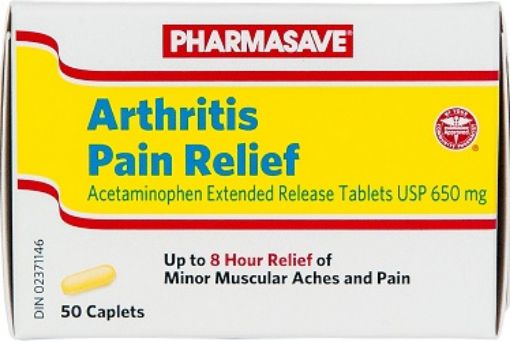 Picture of PHARMASAVE ARTHRITIS - EXTENDED PAIN RELIEF CAPLET 650MG 50S
