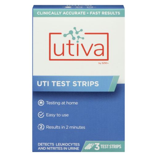 Picture of UTIVA URINARY TRACT INFECTION TEST STRIPS 3S