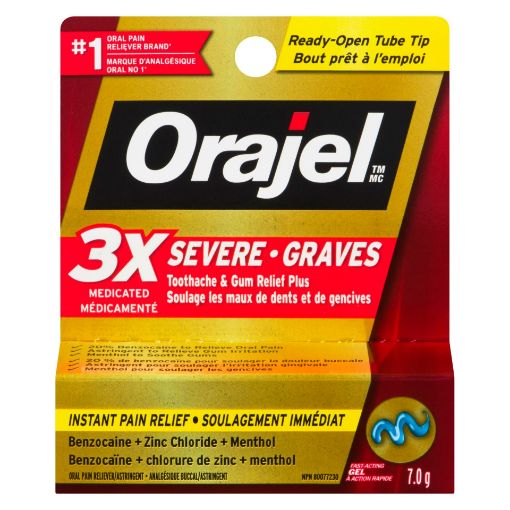 Picture of ORAJEL SEVERE TRIPLE MEDICATED TOOTHACHE and GUM RELIEF GEL 7GR