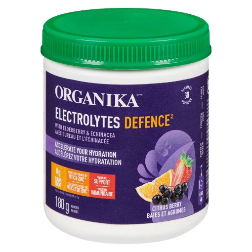 Picture of ORGANIKA ELECTROLYTES DEFENCE - ELDERBERRY/CITRUS/BERRY 180GR