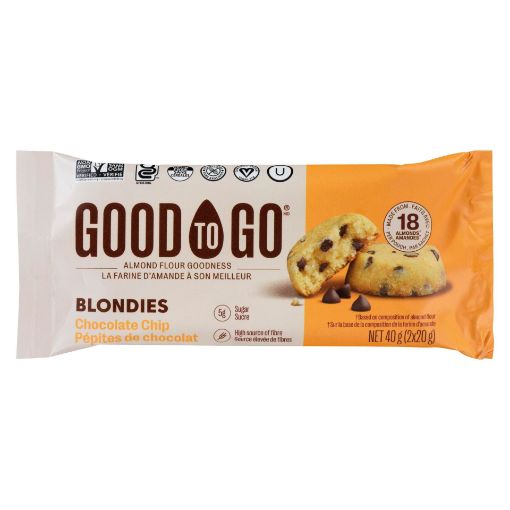 Picture of GOOD2GO BLONDIES - CHOCOLATE CHIP 2X20GR