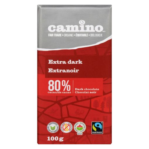 Picture of CAMINO CHOCOLATE BAR - EXTRA DARK 80% 100GR