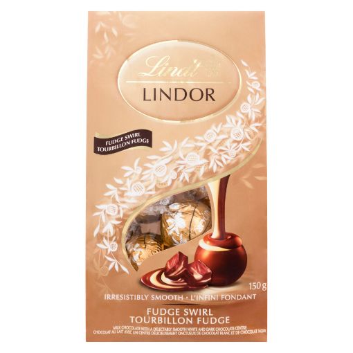 Picture of LINDT LINDOR BAG - FUDGE SWIRL 150GR