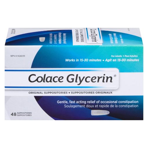 Picture of COLACE GLYCERIN SUPPOSITORIES 48S                                          