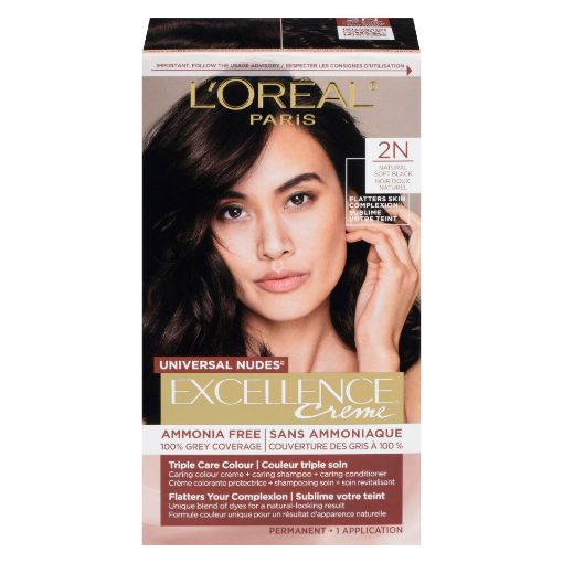Picture of LOREAL EXCELLENCE NUDES HAIR COLOUR - SOFT BLACK 2N