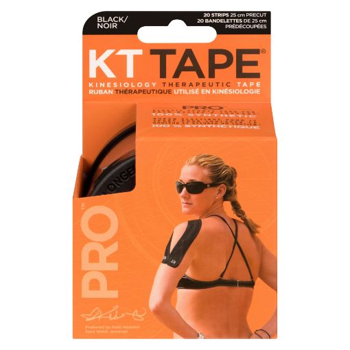Picture of KT TAPE PRO - JET BLACK - STRIPS 20S