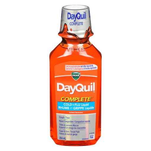 Picture of VICKS DAYQUIL COMPLETE COLD and FLU LQUID - ORIGINAL - 354ML