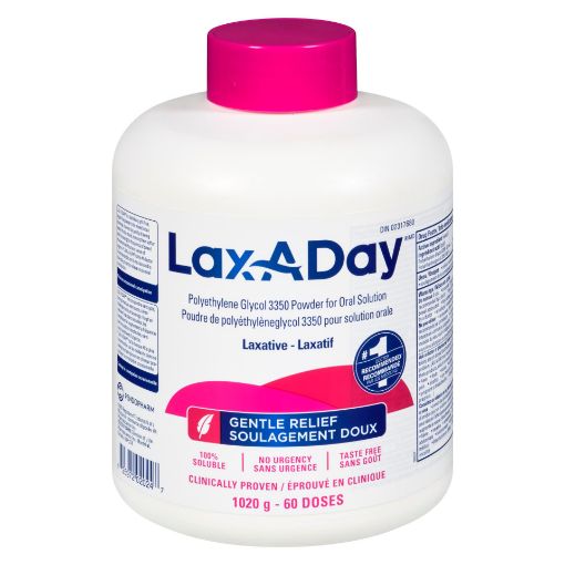 Picture of LAX-A-DAY PEG 3350 POWDER - 60 DAY SUPPLY 1020GR