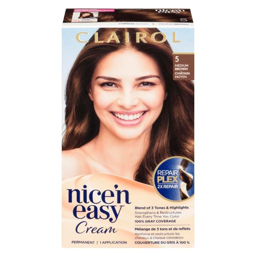 Picture of CLAIROL NICE N EASY HAIR COLOUR - 5 MEDIUM BROWN                           