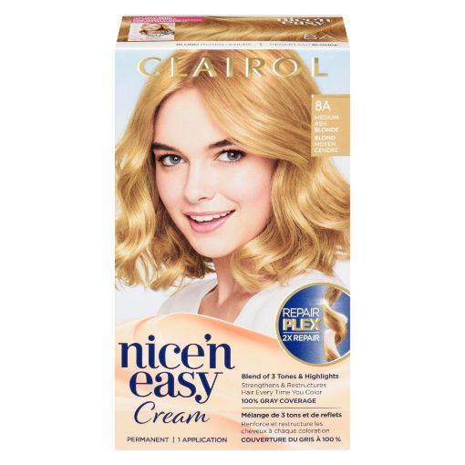 Picture of CLAIROL NICE N EASY HAIR COLOUR - 8A MEDIUM ASH BLONDE                     