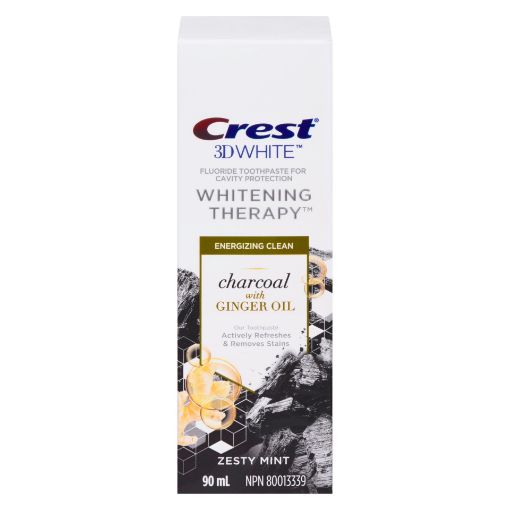 Picture of CREST 3D WHITE WHITENING THERAPY TOOTHPASTE - CHARCOAL + GINGER OIL 90ML   