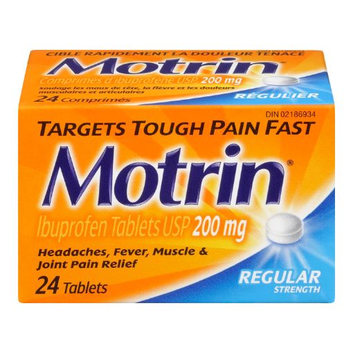 Picture of MOTRIN IB 200MG TABLETS 24S                                                