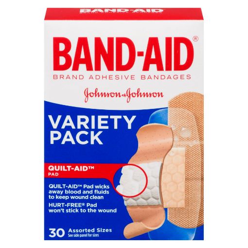 Picture of BAND-AID BANDAGE - PLASTIC - ASSORTED 30S                                  