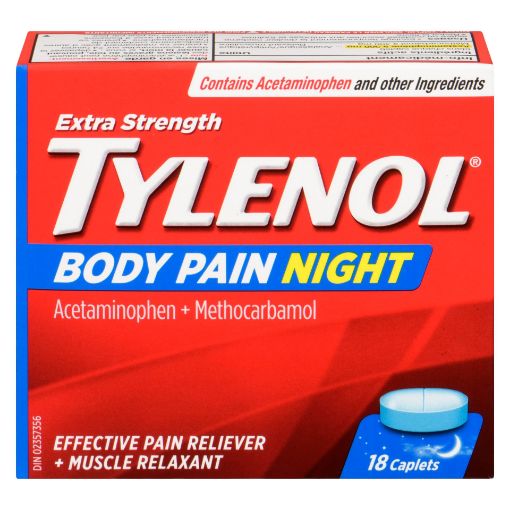 Picture of TYLENOL BODY PAIN - NIGHT CAPLET 18S                                       