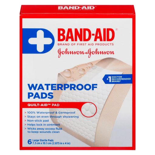 Picture of BAND-AID GAUZE PADS - WATERPROOF 3X4 6S                                    