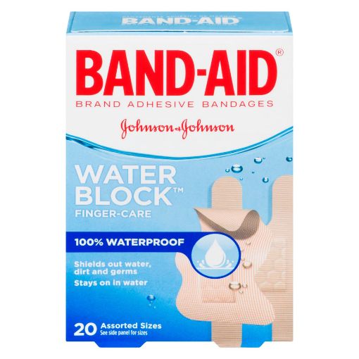 Picture of BAND-AID BANDAGE - WATER BLOCK PLUS - FINGER CARE 20S                      