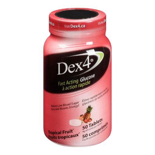 Picture of DEX 4 GLUCOSE TABLETS - TROPICAL FRUIT 50S
