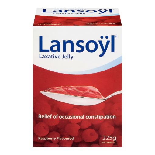 Picture of LANSOYL LAXATIVE JELLY - RASPBERRY FLAVOURED 225GR     