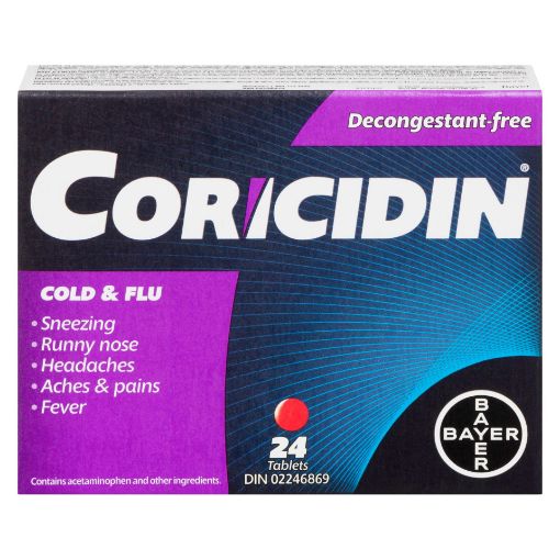 Picture of CORICIDIN II COLD and FLU CAPLET 24S