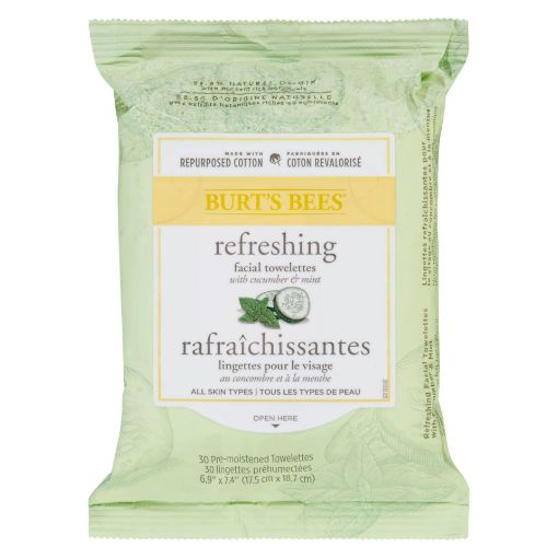 Picture of BURTS BEES FACIAL TOWELLETTES - CUCUMBER and SAGE 30S