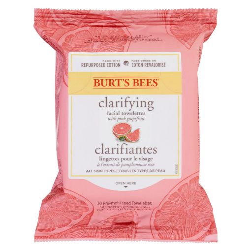 Picture of BURTS BEES FACIAL TOWELETTES - PINK GRAPEFRUIT 30S
