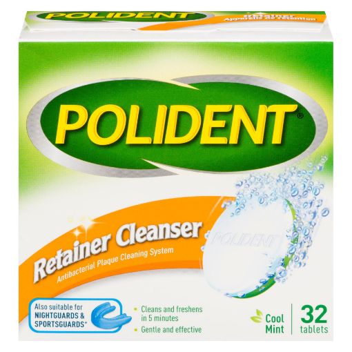 Picture of POLIDENT RETAINER CLEANSER - CLEAN MINT TABLET 32S                         