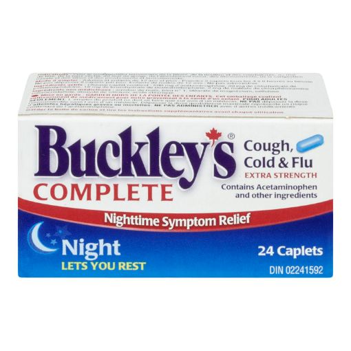 Picture of BUCKLEYS COUGH/COLD/FLU NIGHT CAPLET 24S                                   
