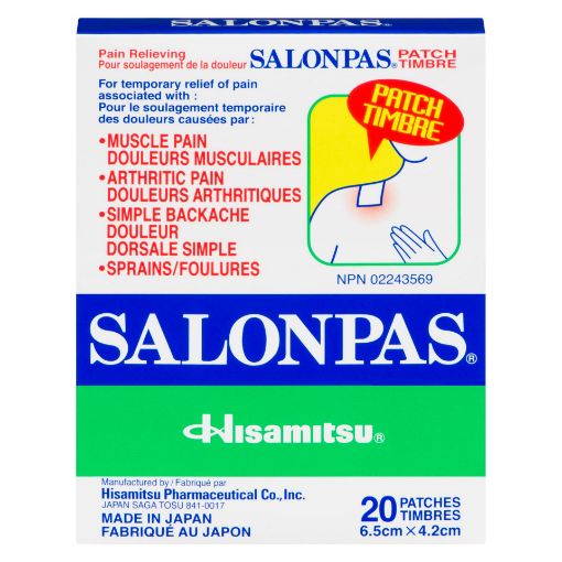 Picture of SALONPAS PAIN RELIEVING PATCH 20S