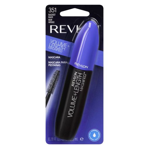 Picture of REVLON VOLUME + LENGTH MAGNIFIED MASCARA - BLACKEST BLACK - WATERPROOF     