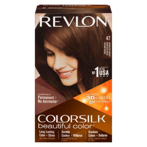 Picture of REVLON COLORSILK HAIR COLOUR - MEDIUM RICH BROWN 47                        