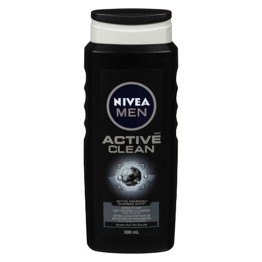 Picture of NIVEA FOR MEN SHOWER GEL - ACTIVE CLEAN 500ML                              