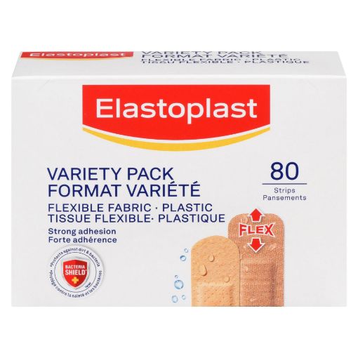 Picture of ELASTOPLAST BANDAGE - FABRIC + PLASTIC VARIETY PACK 80S                    