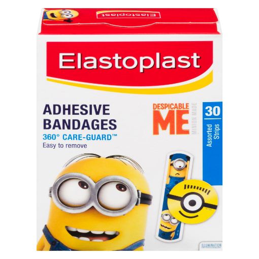 Picture of ELASTOPLAST BANDAGE - MINIONS CHILDRENS STRIPS ASSORTED 30S                