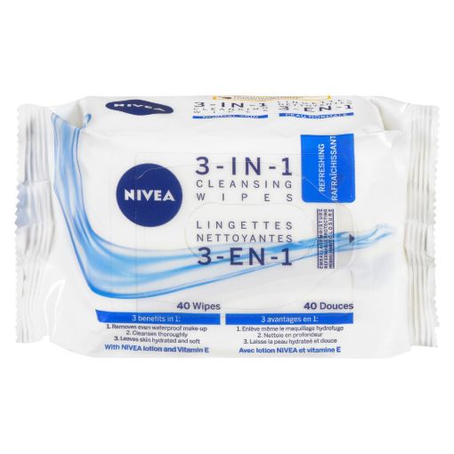 Picture of NIVEA REFRESHING 3-IN-1 CLEANSING WIPES 40S                                