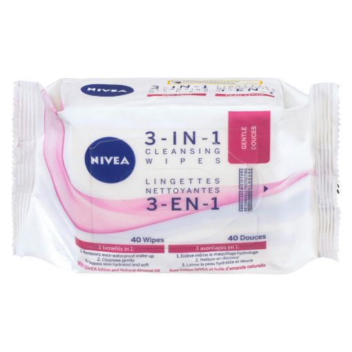 Picture of NIVEA GENTLE 3-IN-1 CLEANSING WIPES 40S                                    